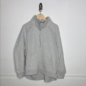 Lululemon.  Oversized Scuba Funnel Neck 1/2.  Grey.  XL/XXL.